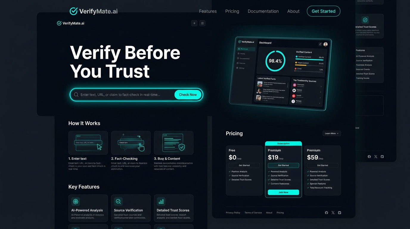 VerifyMate.ai Landing Page Preview